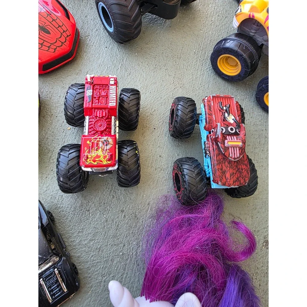 Mixed Toy Lot Monster Trucks Hot Wheels Spider-Man My Little Pony Batman 15pc D1
